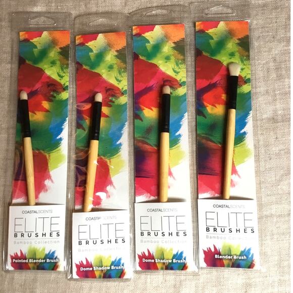 Coastal Scents Elite Brushes Set of 4 Eye Shadow  Makeup New - Picture 1 of 2